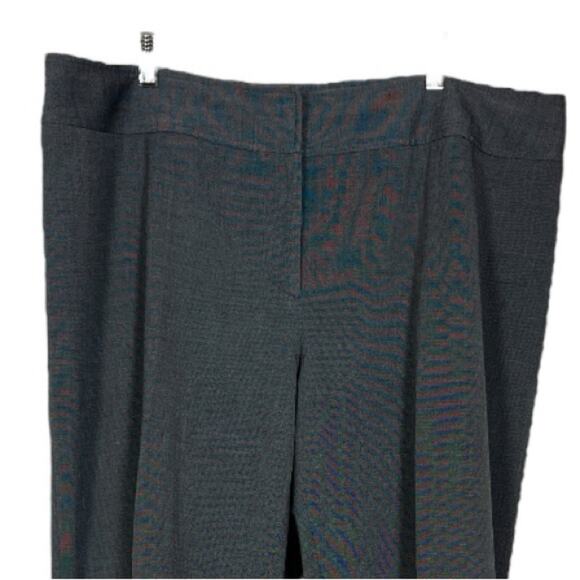 Lane Bryant Trousers Wide Leg Mid Rise Flat Front Dark Gray Women’s Size 20 - Picture 5 of 8